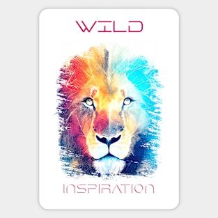 Lion Wild Nature Animal Colors Art Painting Magnet